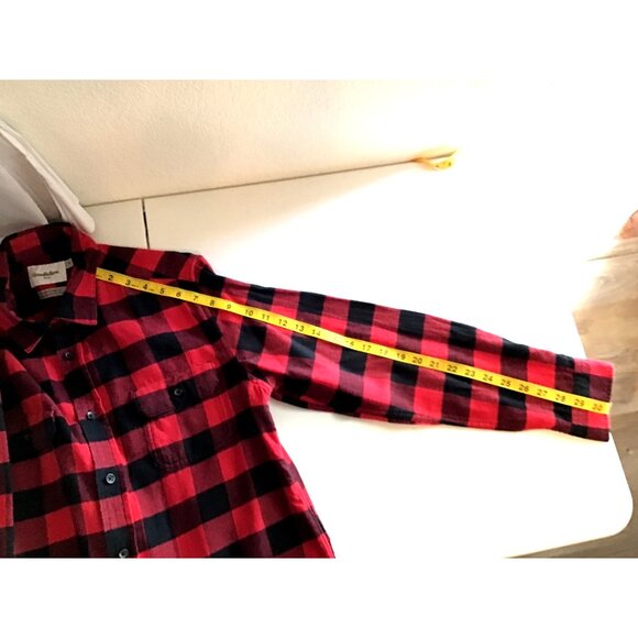GOODIELLOW- MEN CHECKED 100% COTTON FLANNEL SHIRT SIZE MEDIUM - Picture 3 of 6